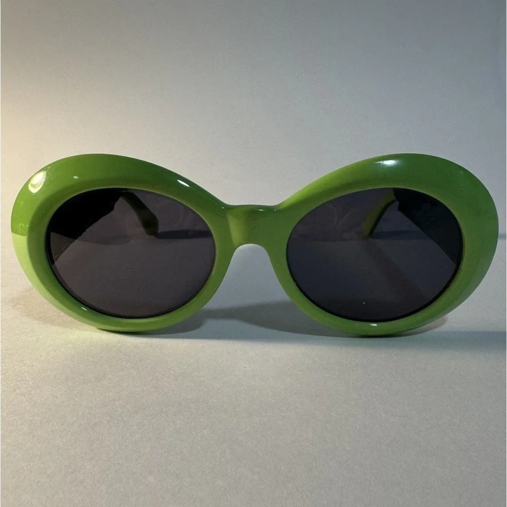 1996 Gianni Versace Sunglasses Mod. 418/P Col 899 Green Leather